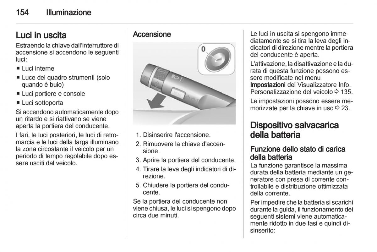 Opel Astra J IV 4 manuale del proprietario / page 156