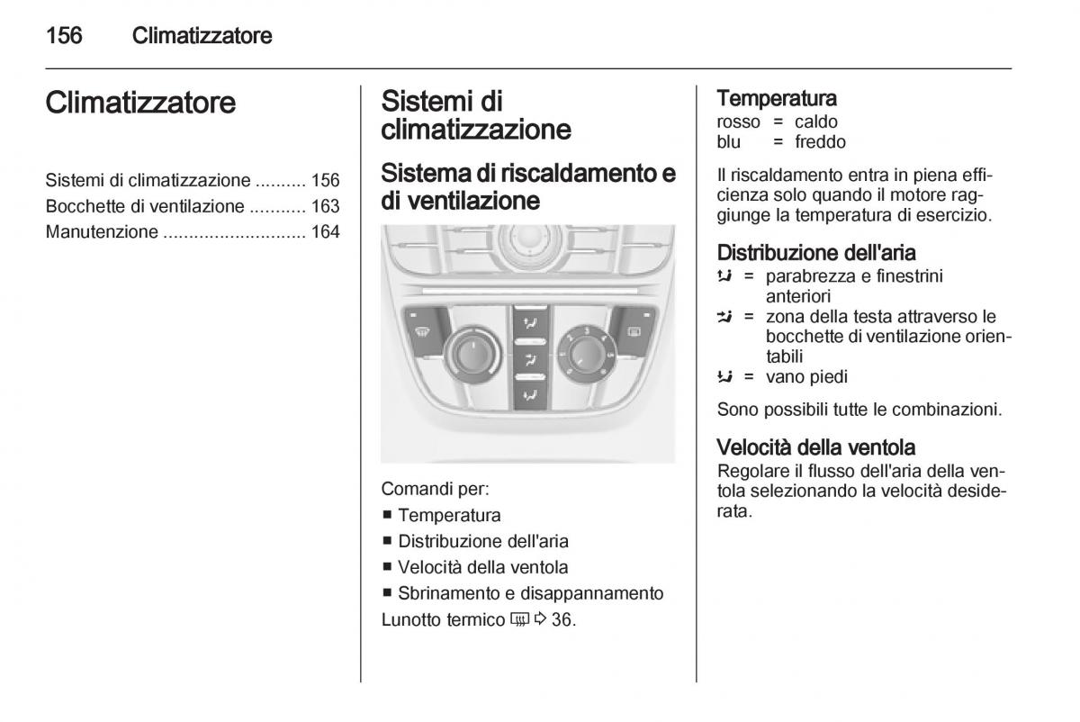 Opel Astra J IV 4 manuale del proprietario / page 158