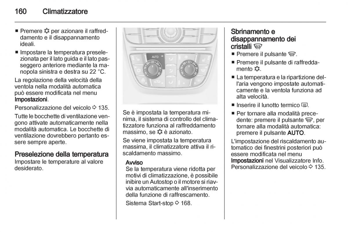 Opel Astra J IV 4 manuale del proprietario / page 162