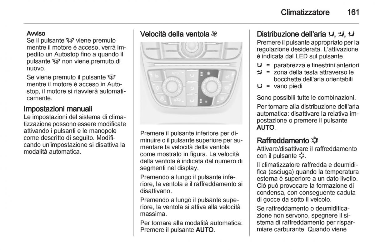 Opel Astra J IV 4 manuale del proprietario / page 163