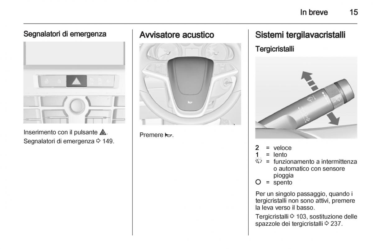 Opel Astra J IV 4 manuale del proprietario / page 17