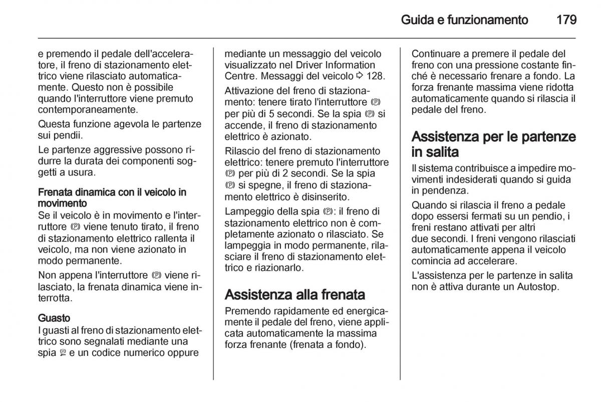 Opel Astra J IV 4 manuale del proprietario / page 181