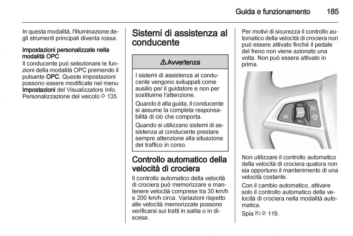 Opel Astra J IV 4 manuale del proprietario / page 187