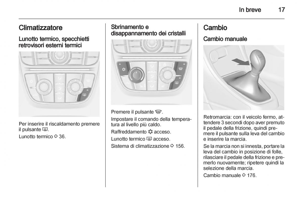 Opel Astra J IV 4 manuale del proprietario / page 19