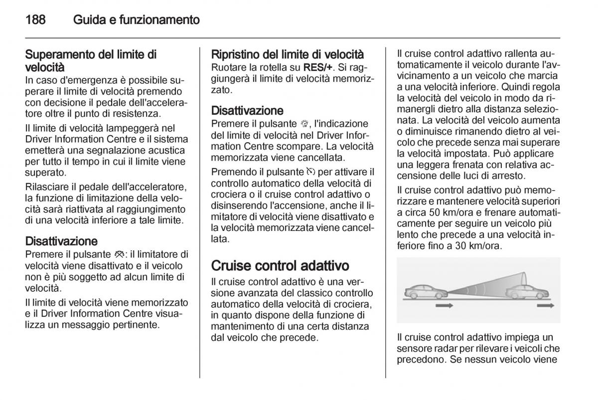 Opel Astra J IV 4 manuale del proprietario / page 190