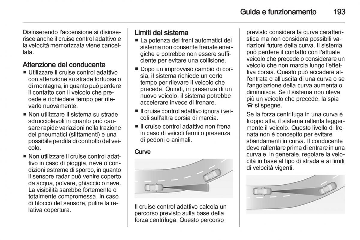 Opel Astra J IV 4 manuale del proprietario / page 195