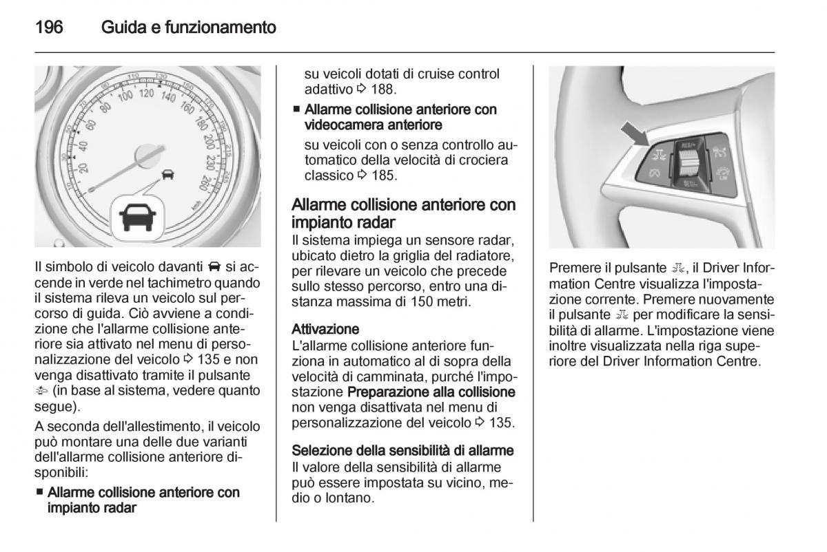 Opel Astra J IV 4 manuale del proprietario / page 198