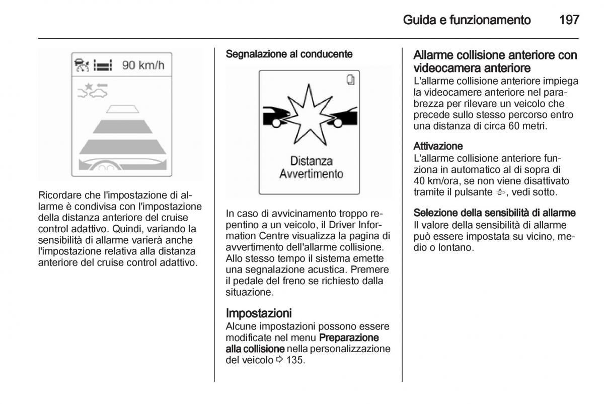 Opel Astra J IV 4 manuale del proprietario / page 199