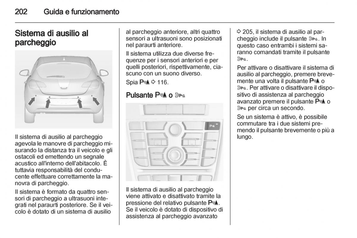 Opel Astra J IV 4 manuale del proprietario / page 204