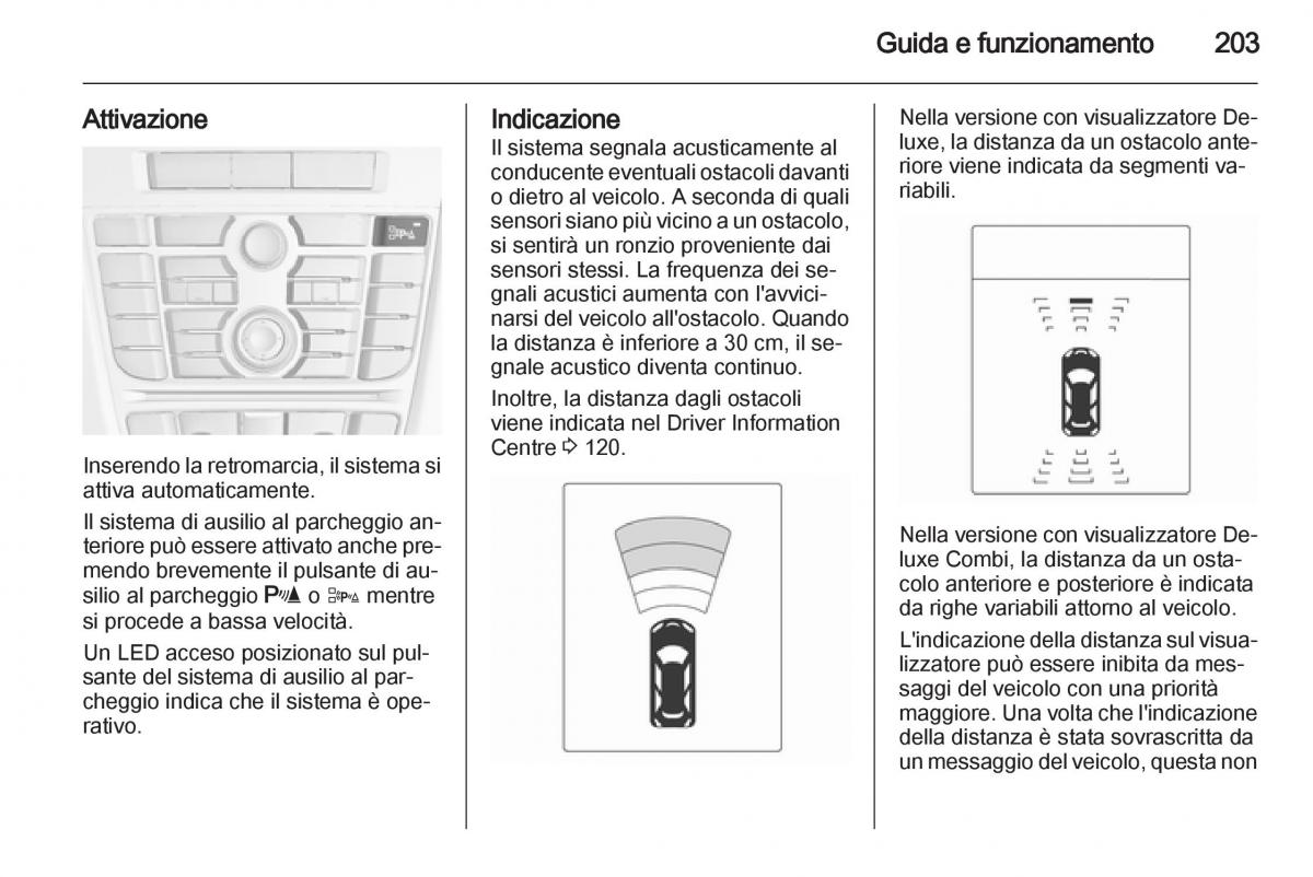 Opel Astra J IV 4 manuale del proprietario / page 205