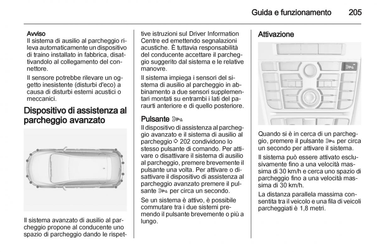 Opel Astra J IV 4 manuale del proprietario / page 207