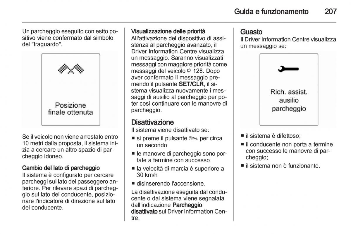 Opel Astra J IV 4 manuale del proprietario / page 209