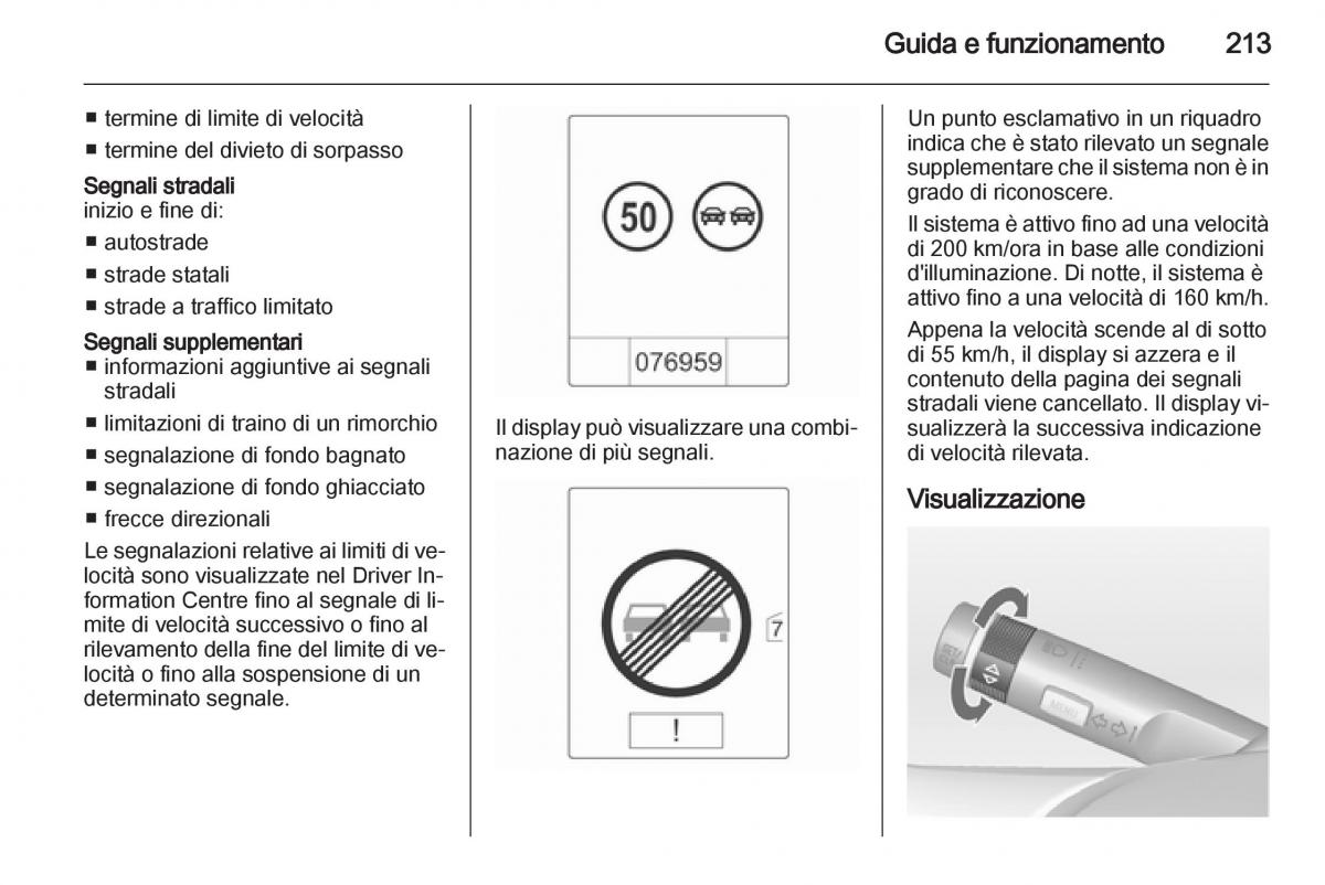 Opel Astra J IV 4 manuale del proprietario / page 215