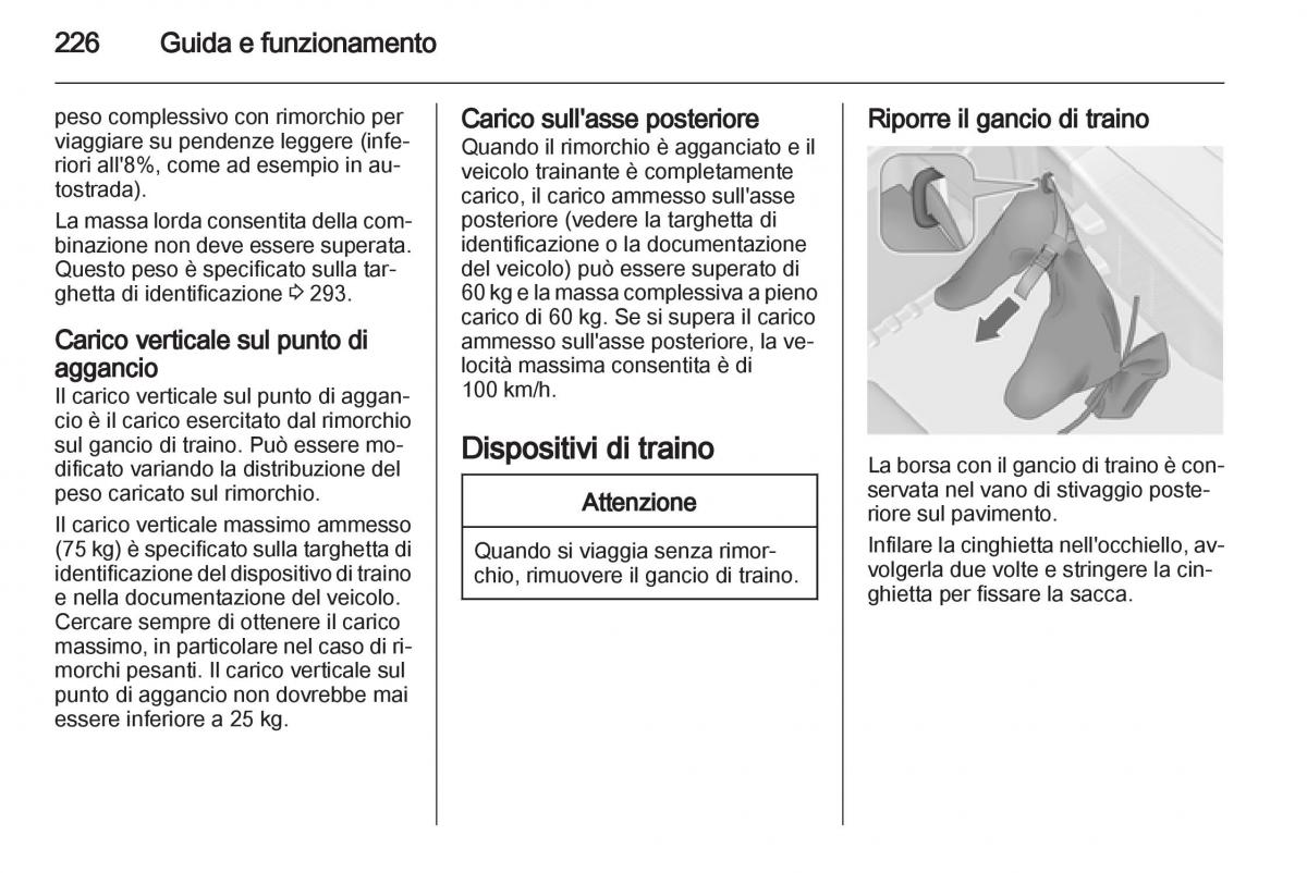 Opel Astra J IV 4 manuale del proprietario / page 228