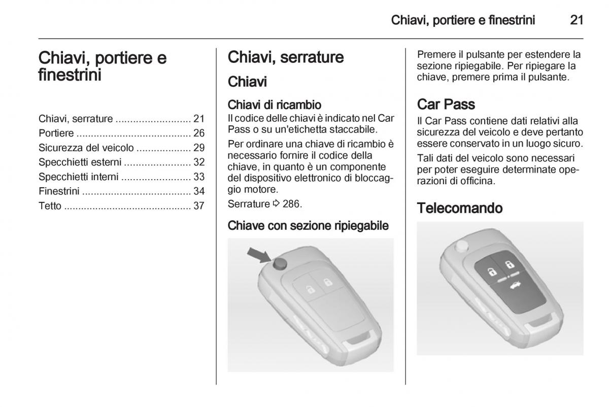 Opel Astra J IV 4 manuale del proprietario / page 23