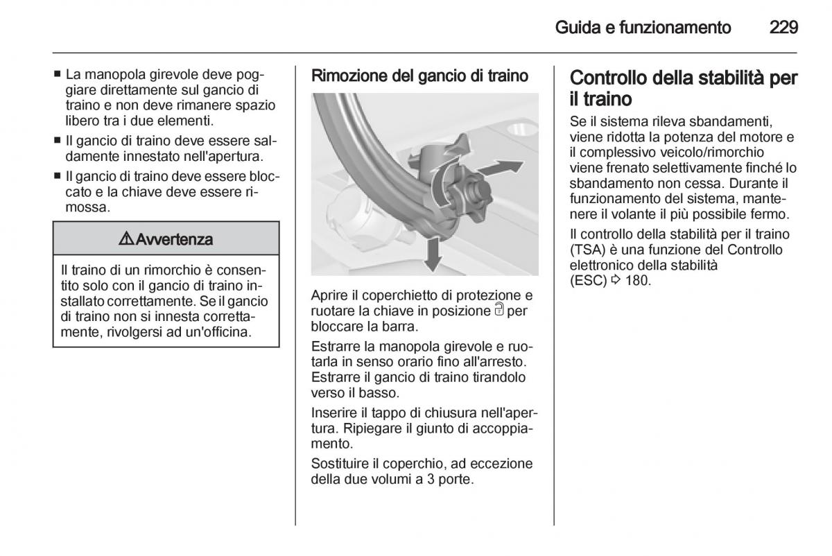 Opel Astra J IV 4 manuale del proprietario / page 231