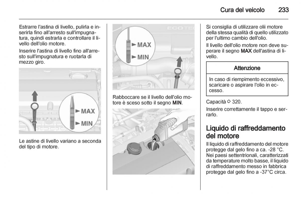 Opel Astra J IV 4 manuale del proprietario / page 235