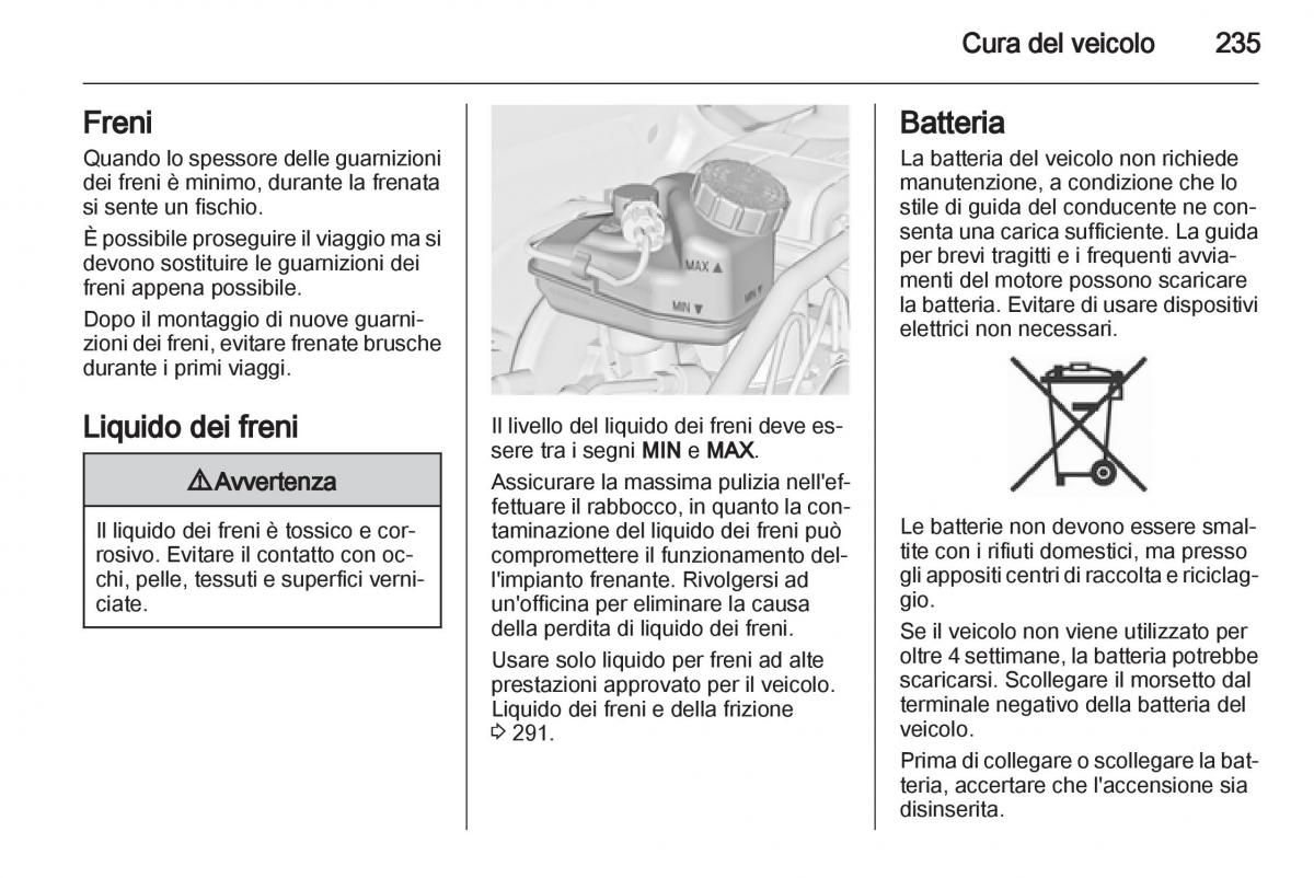 Opel Astra J IV 4 manuale del proprietario / page 237