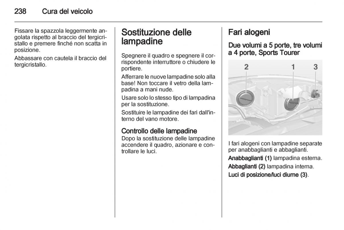 Opel Astra J IV 4 manuale del proprietario / page 240