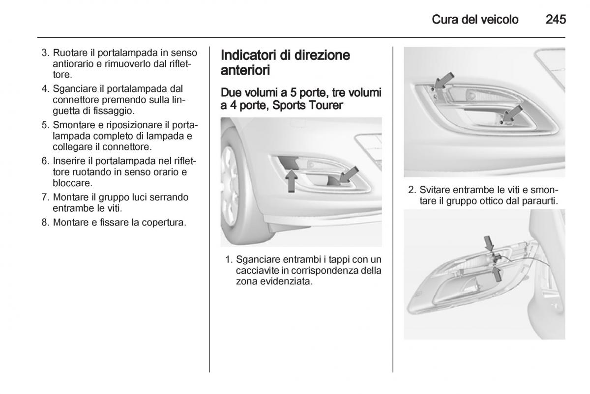 Opel Astra J IV 4 manuale del proprietario / page 247