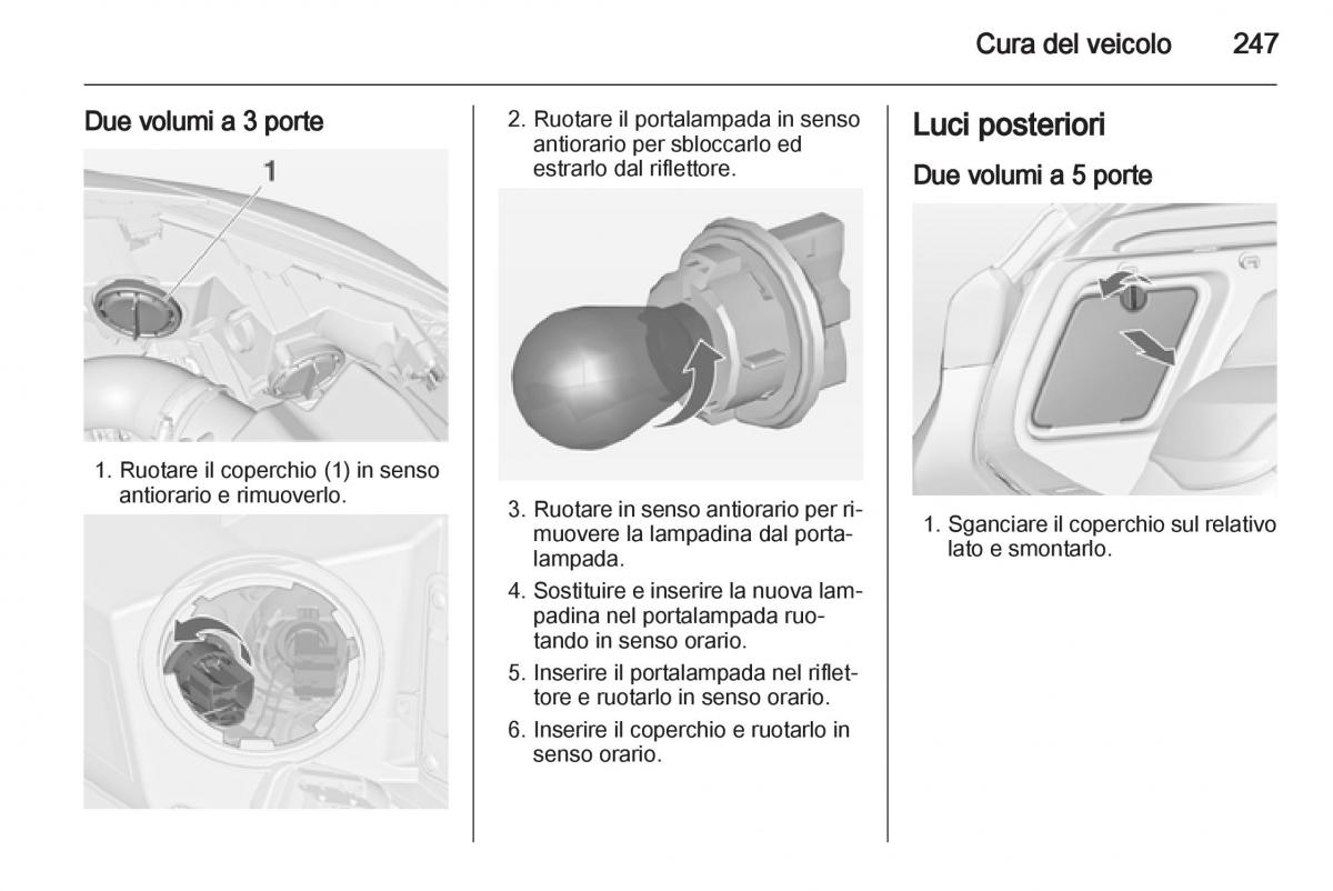 Opel Astra J IV 4 manuale del proprietario / page 249