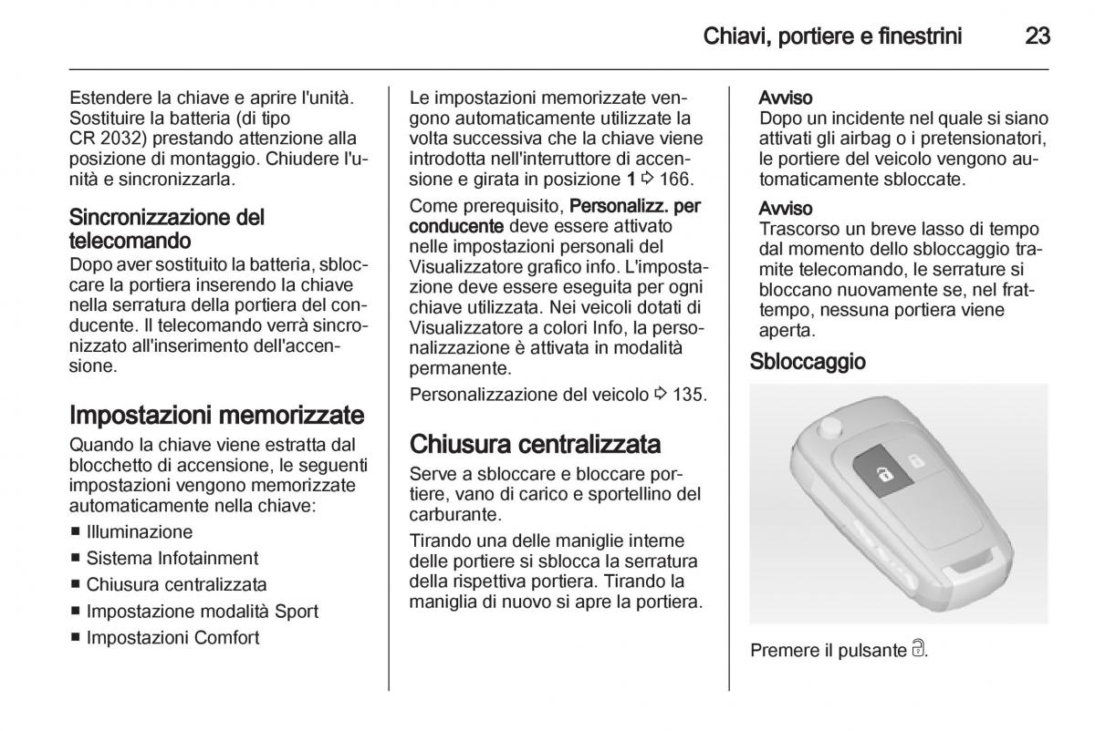 Opel Astra J IV 4 manuale del proprietario / page 25