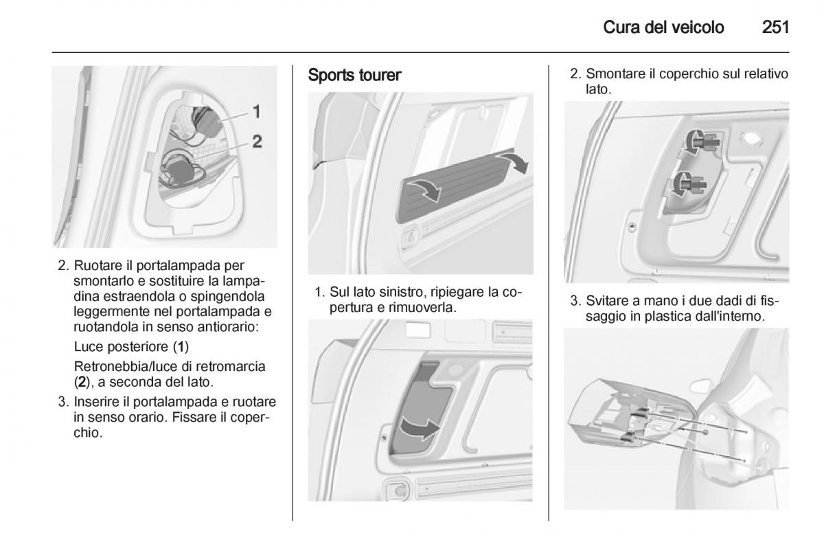 Opel Astra J IV 4 manuale del proprietario / page 253