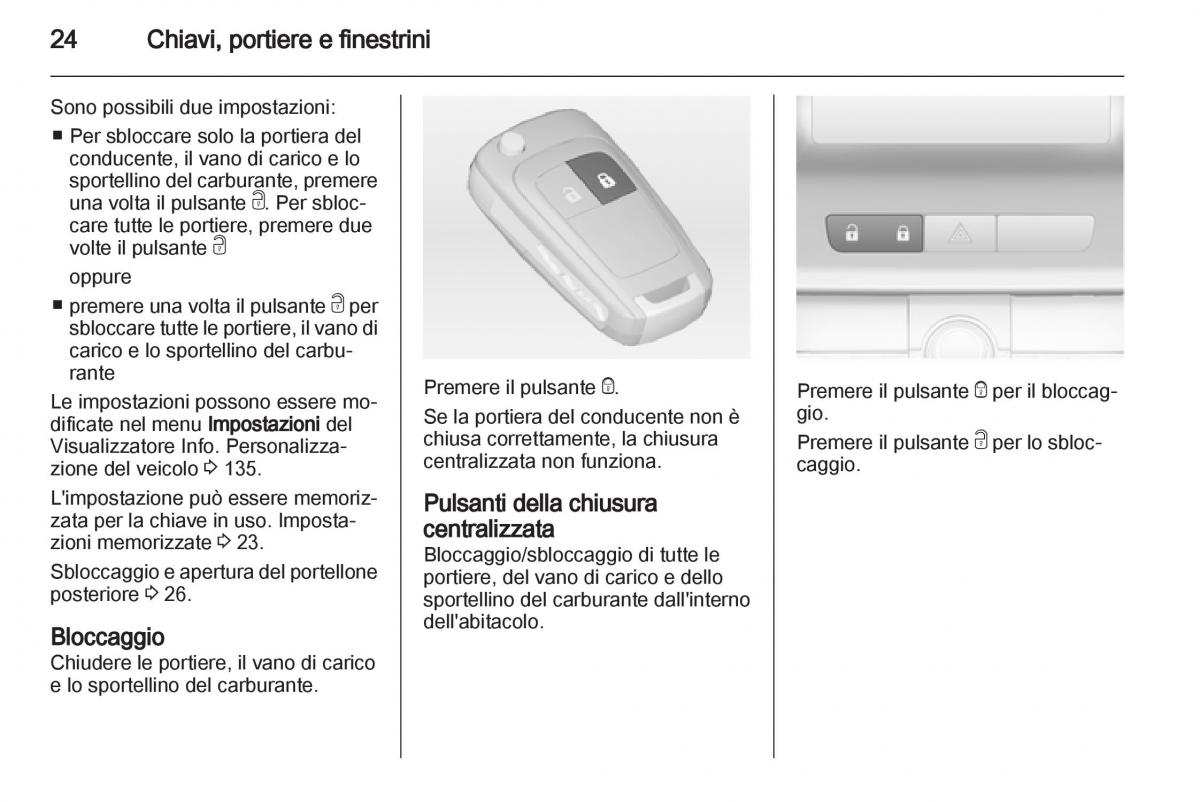 Opel Astra J IV 4 manuale del proprietario / page 26