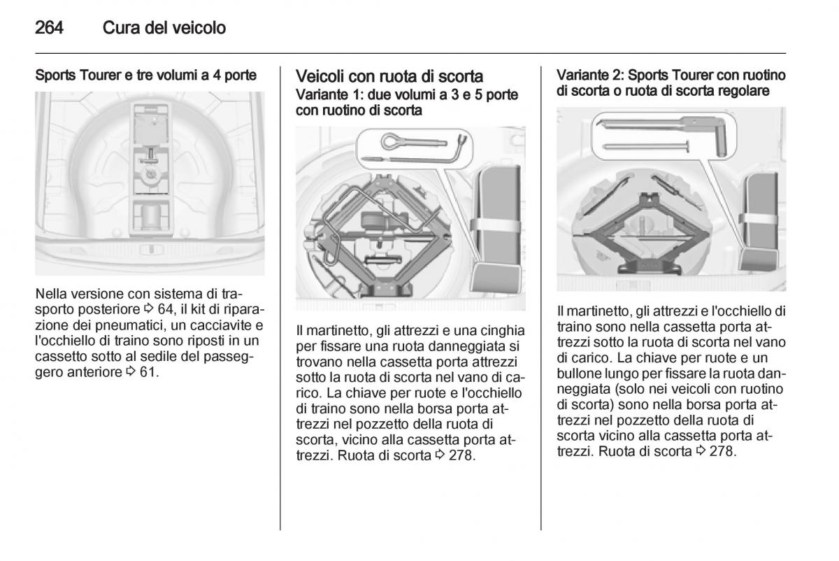 Opel Astra J IV 4 manuale del proprietario / page 266