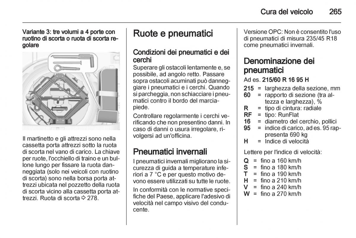 Opel Astra J IV 4 manuale del proprietario / page 267