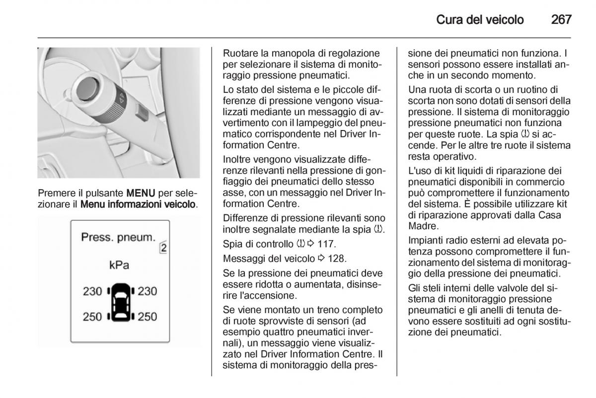 Opel Astra J IV 4 manuale del proprietario / page 269