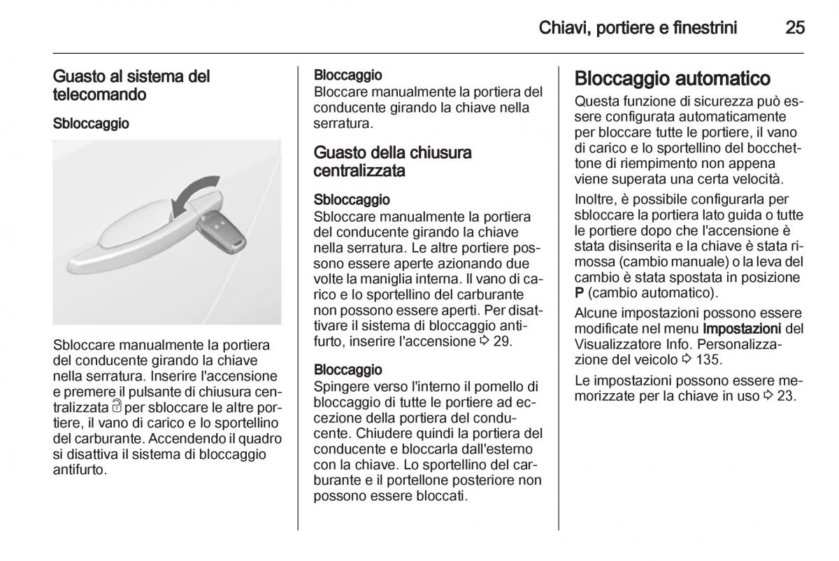 Opel Astra J IV 4 manuale del proprietario / page 27