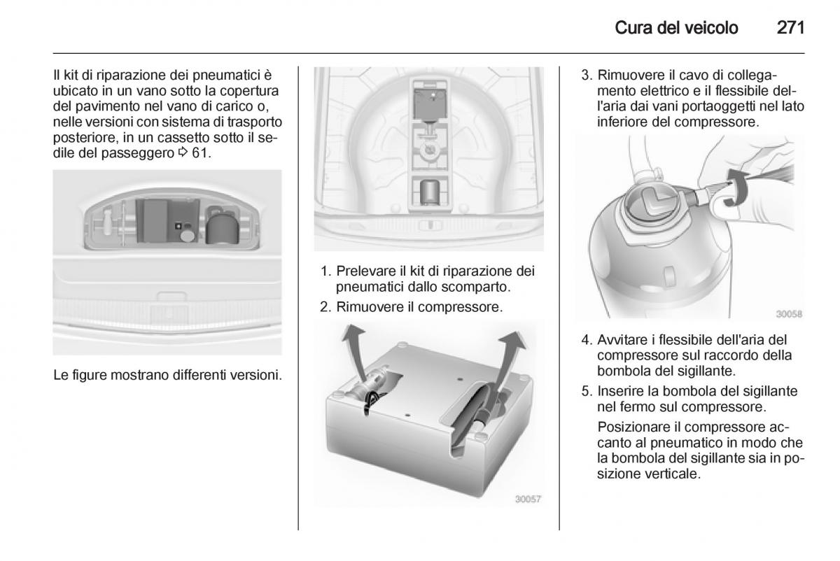 Opel Astra J IV 4 manuale del proprietario / page 273