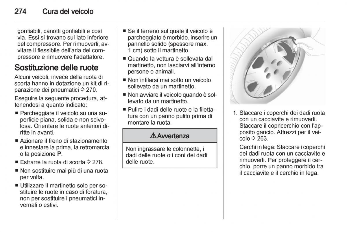 Opel Astra J IV 4 manuale del proprietario / page 276