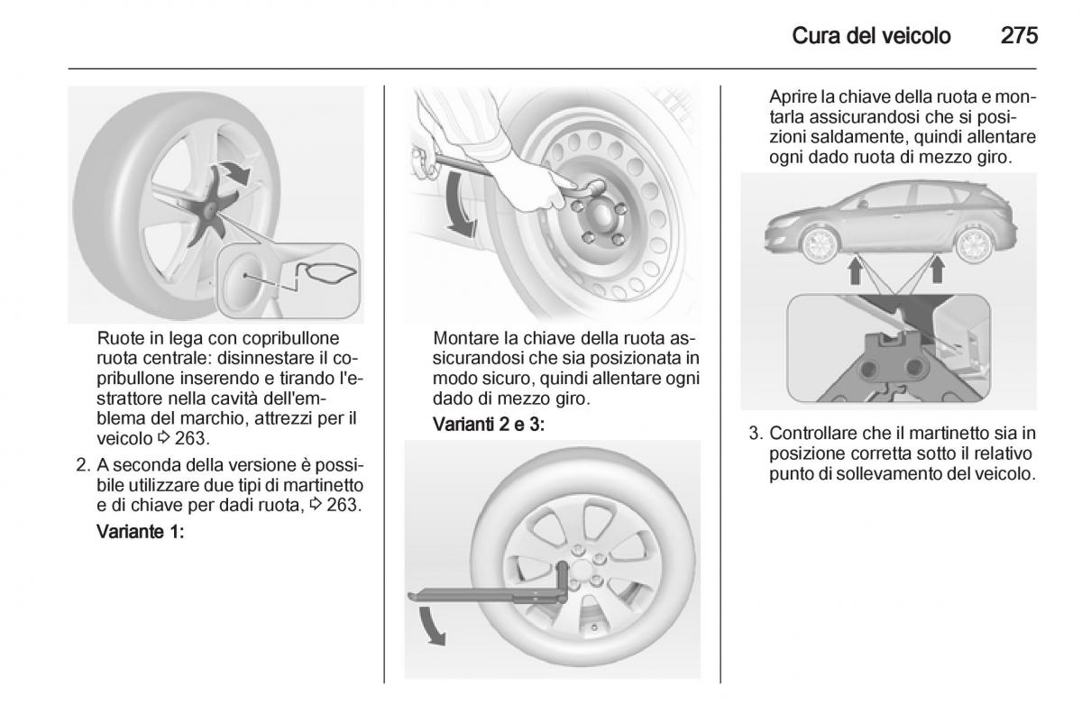 Opel Astra J IV 4 manuale del proprietario / page 277