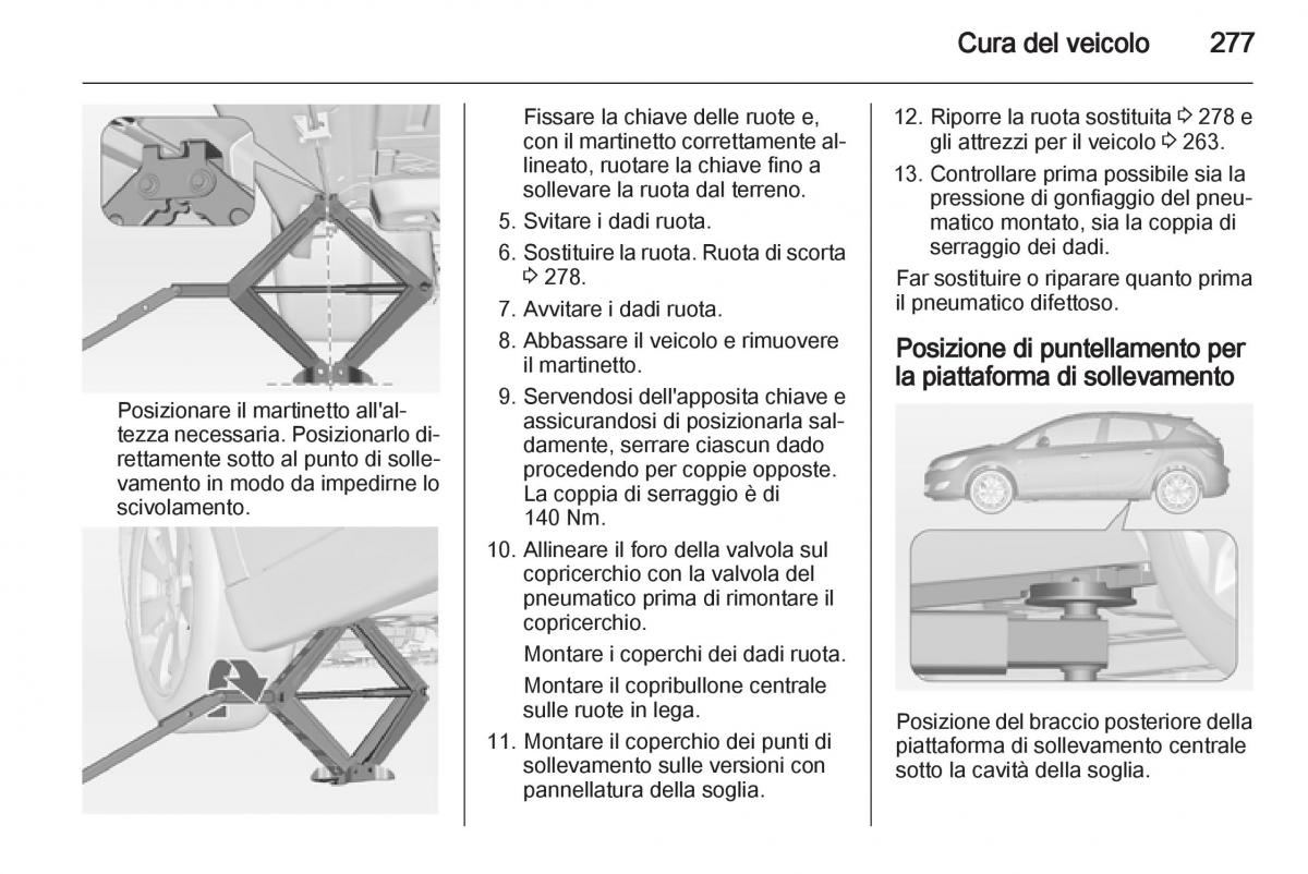 Opel Astra J IV 4 manuale del proprietario / page 279