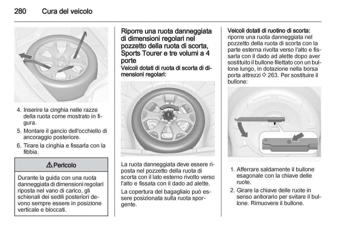 Opel Astra J IV 4 manuale del proprietario / page 282