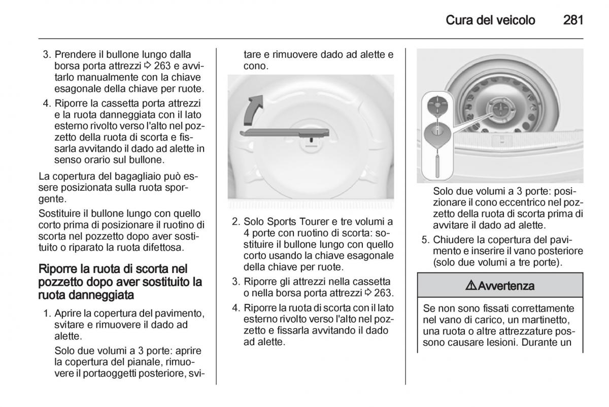 Opel Astra J IV 4 manuale del proprietario / page 283