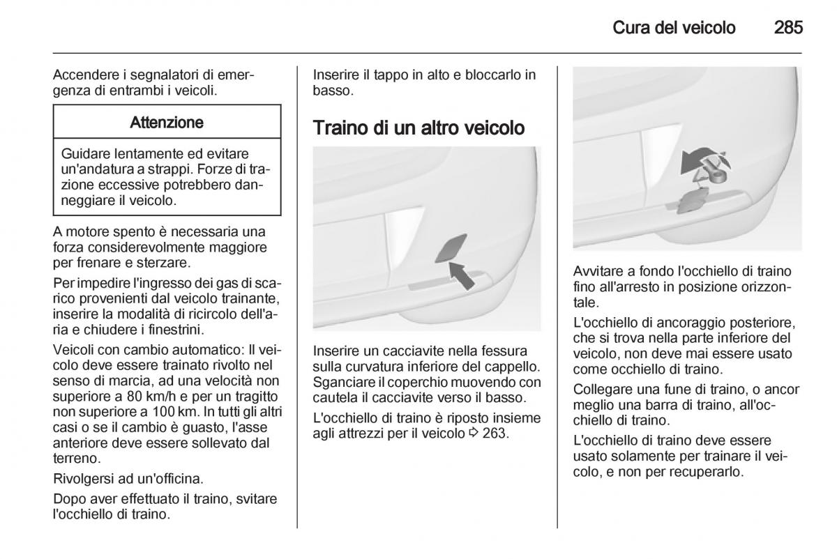 Opel Astra J IV 4 manuale del proprietario / page 287