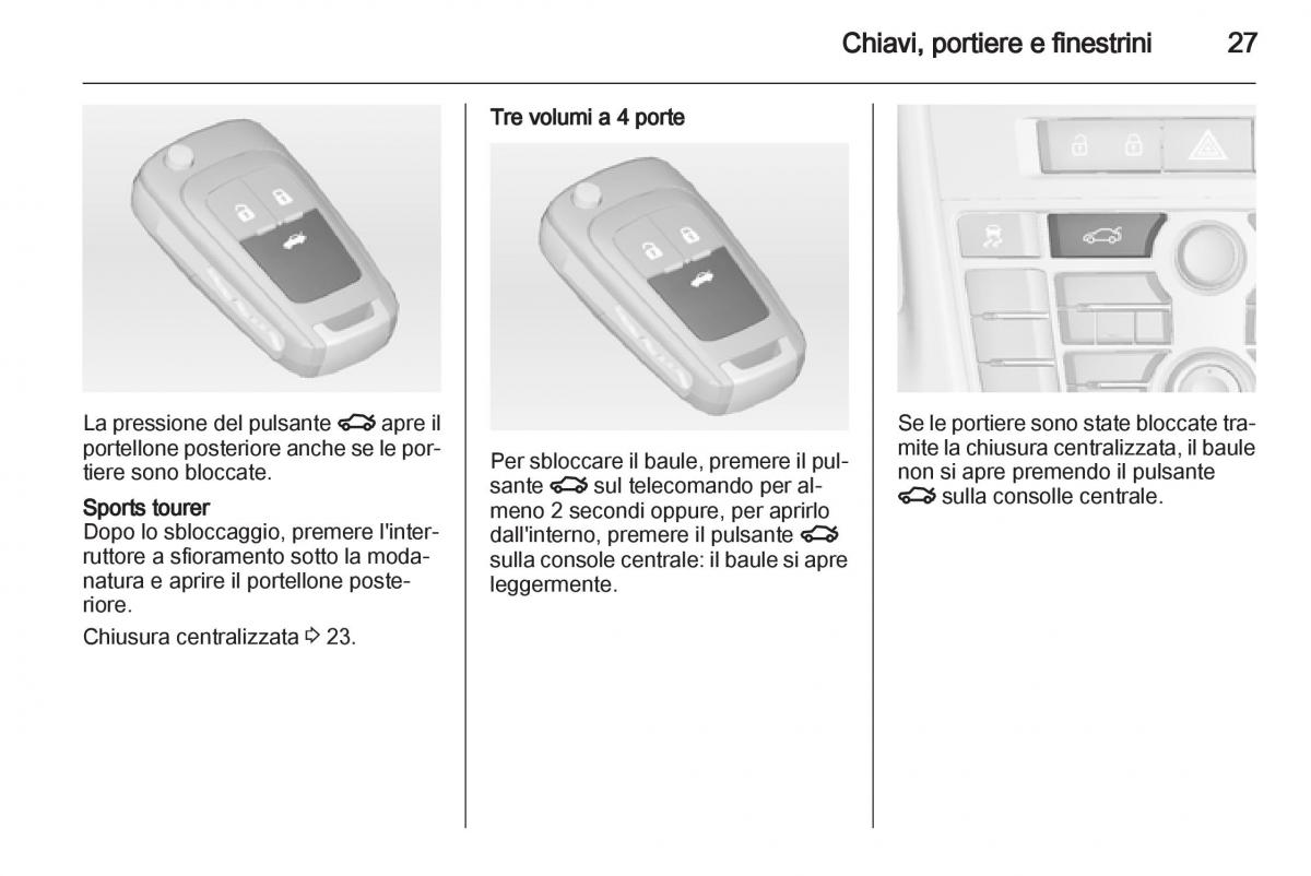 Opel Astra J IV 4 manuale del proprietario / page 29