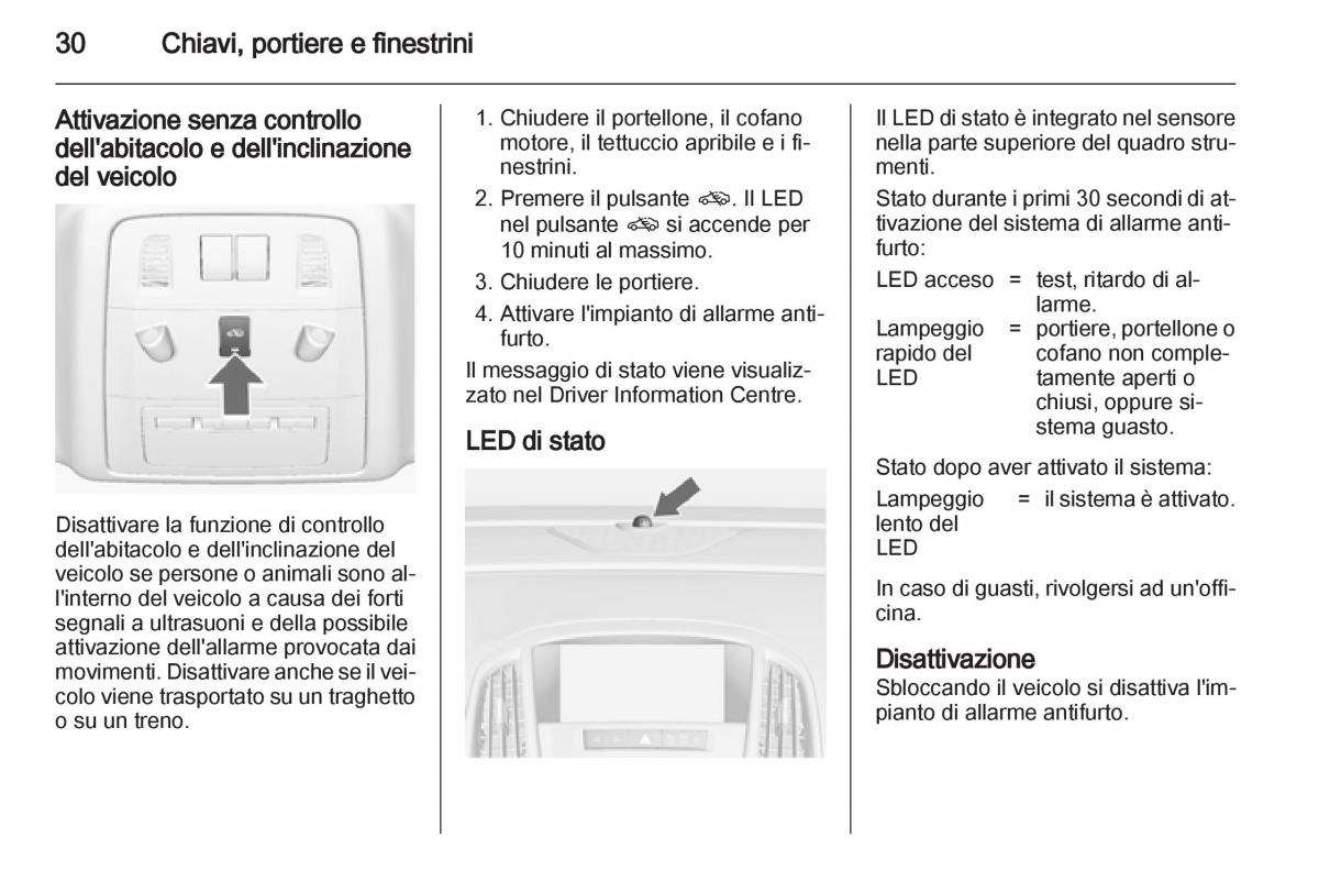 Opel Astra J IV 4 manuale del proprietario / page 32