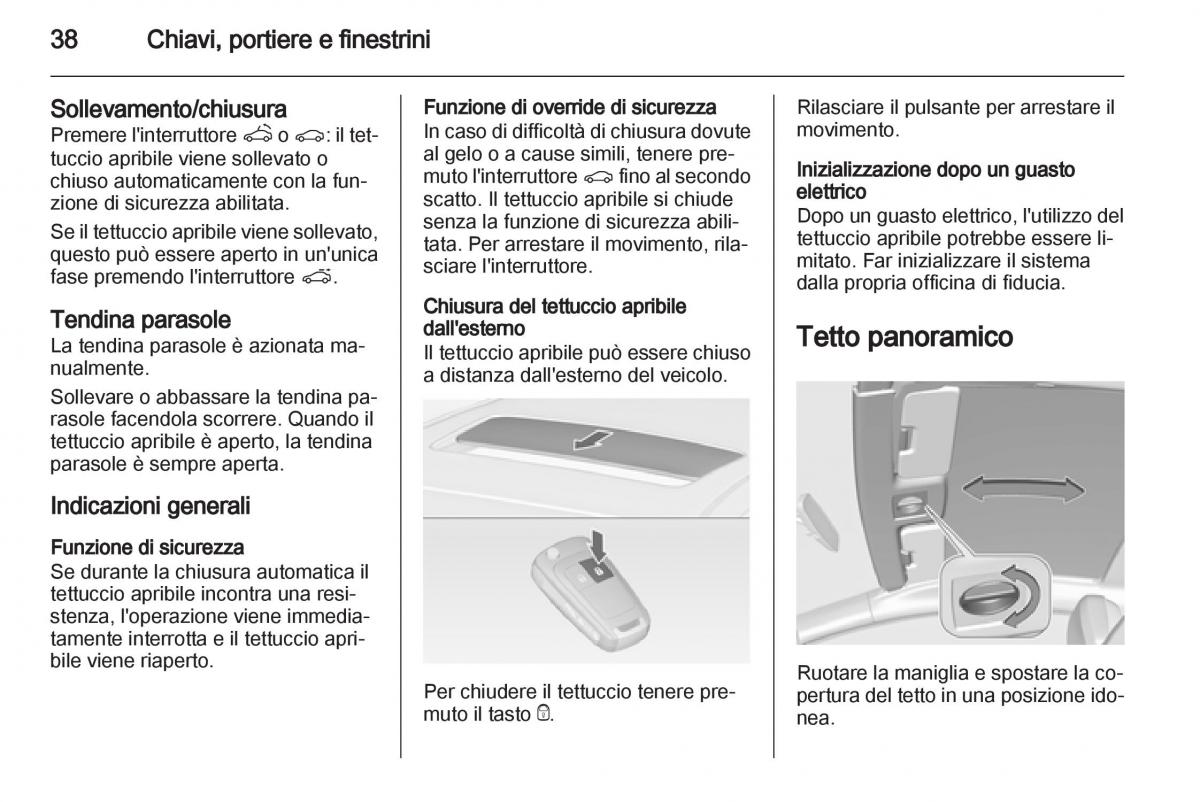 Opel Astra J IV 4 manuale del proprietario / page 40