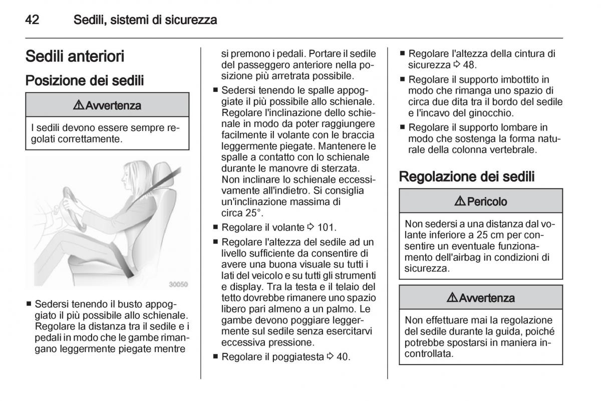 Opel Astra J IV 4 manuale del proprietario / page 44