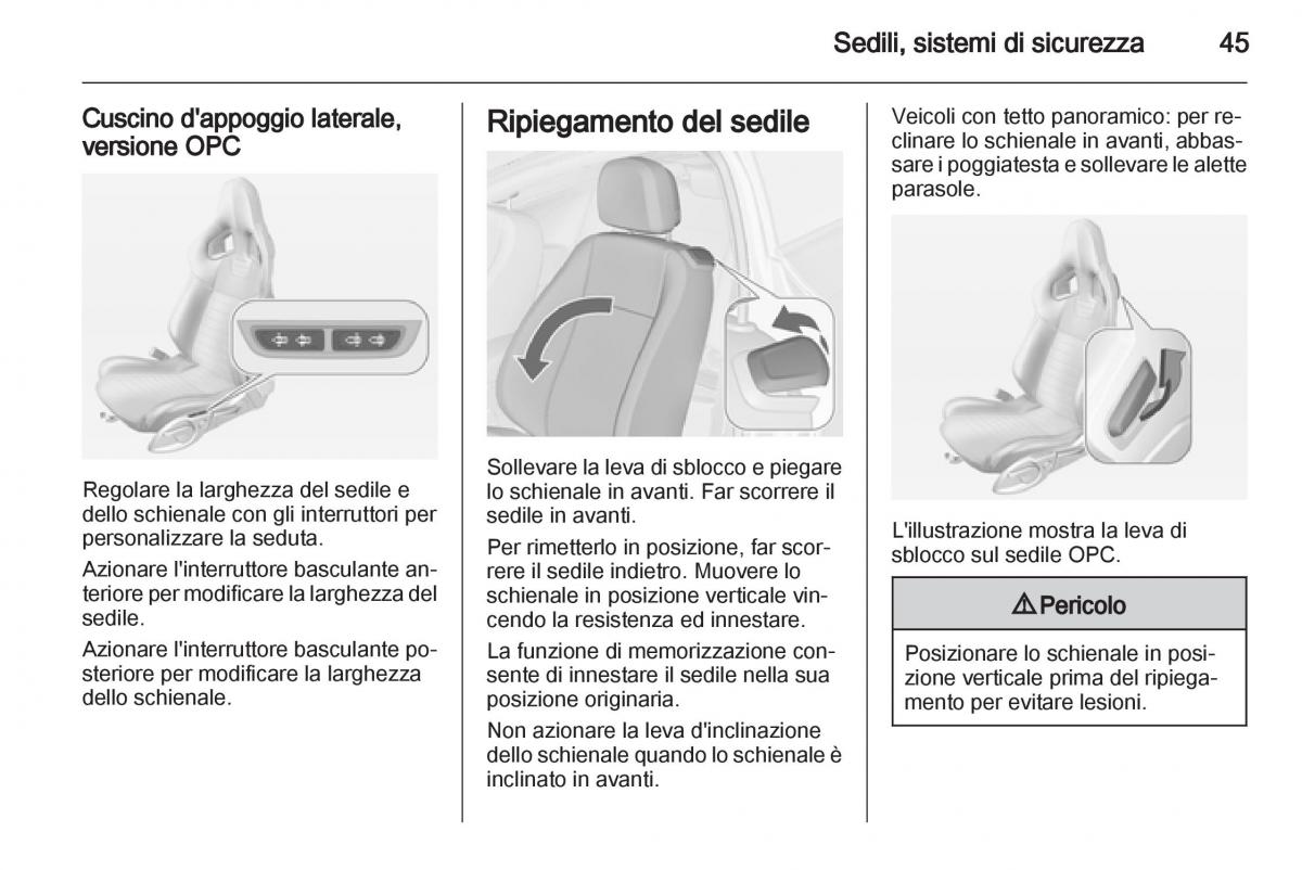 Opel Astra J IV 4 manuale del proprietario / page 47