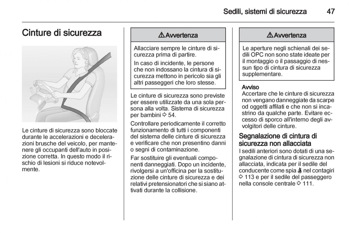 Opel Astra J IV 4 manuale del proprietario / page 49