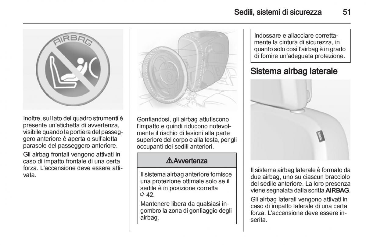 Opel Astra J IV 4 manuale del proprietario / page 53