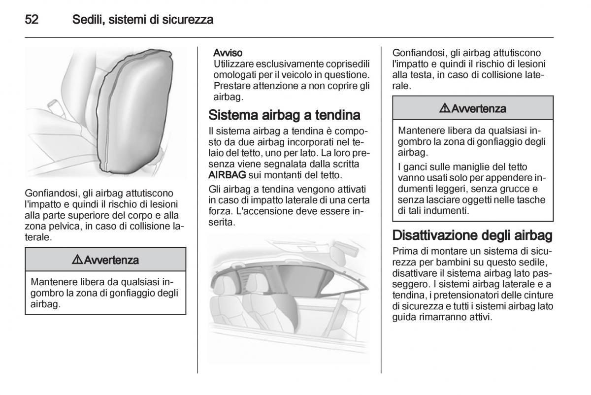 Opel Astra J IV 4 manuale del proprietario / page 54