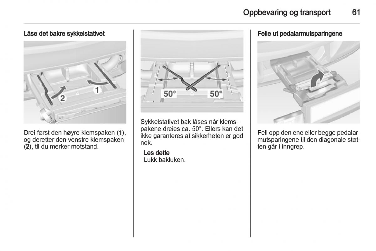 Opel Astra J IV 4 bruksanvisningen / page 63