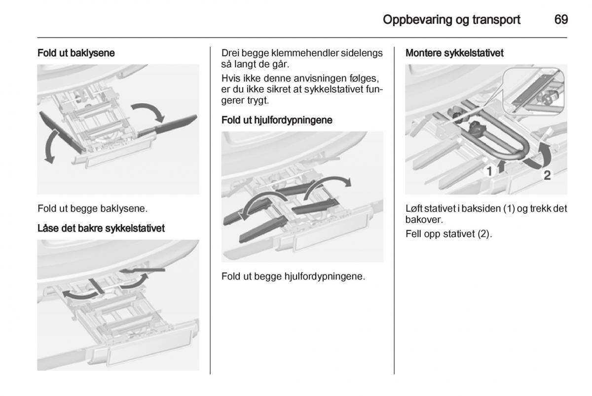 Opel Astra J IV 4 bruksanvisningen / page 71