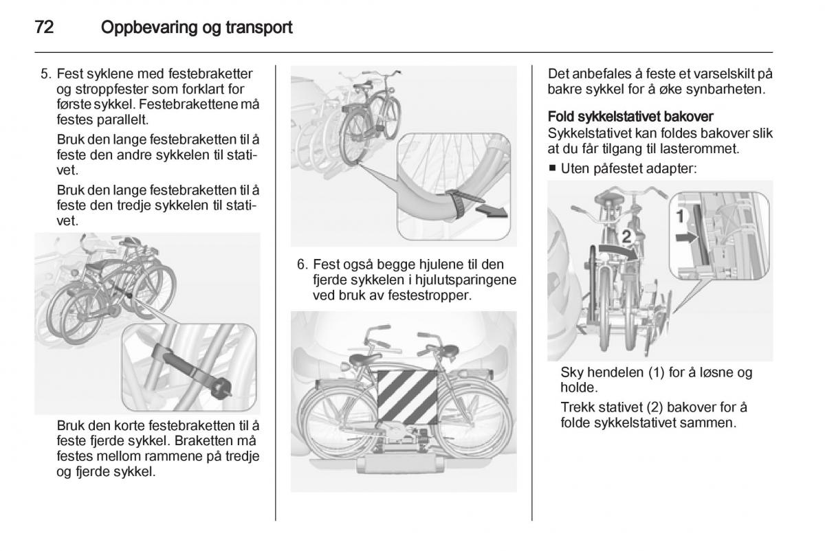 Opel Astra J IV 4 bruksanvisningen / page 74